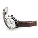 Hugo Boss Aeroliner Chronoraph White Dial Brown Leather Strap Watch For Men - HB1512447 Buy Now By Hugo Boss