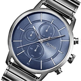 Hugo Boss Architectural Blue Dial Grey Steel Strap Watch for Men - 1513574 Buy Now By Hugo Boss