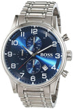 Hugo Boss Aeroliner Blue Dial Silver Steel Strap Watch for Men - 1513183 Buy Now By Hugo Boss