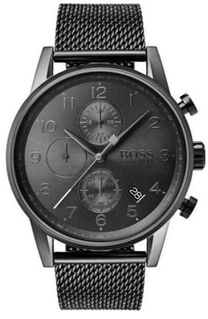 Hugo Boss Navigator Grey Dial Grey Mesh Bracelet Watch for Men - 1513674 Buy Now By Hugo Boss