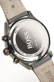 Hugo Boss Grand Prix White Dial Grey Leather Strap Watch for Men - 1513633 Buy Now By Hugo Boss