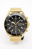 Hugo Boss Ocean Edition Black Dial Gold Mesh Bracelet Watch for Men - 1513703 Buy Now By Hugo Boss