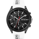 Hugo Boss Velocity Black Dial White Rubber Strap Watch for Men - 1513718 Buy Now By Hugo Boss