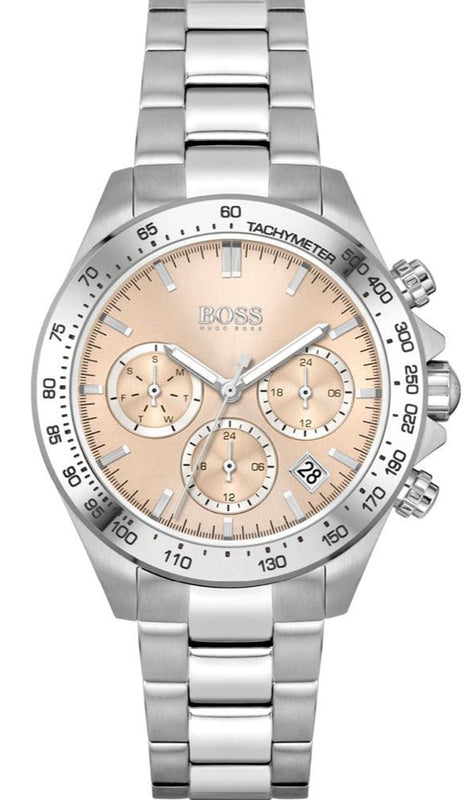 Hugo Boss Novia Pink Dial Silver Steel Strap Watch for Women - 1502615 Buy Now By Hugo Boss
