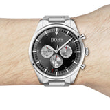Hugo Boss Pioneer Black Dial Silver Steel Strap Watch for Men - 1513712 Buy Now By Hugo Boss