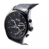 Hugo Boss Onyx Black Dial Black Leather Strap Watch for Men - 1513367 Buy Now By Hugo Boss