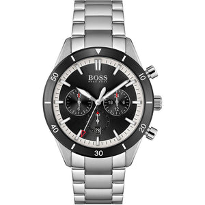 Hugo Boss Santiago Black Dial Silver Steel Strap Watch for Men - 1513862 Buy Now By Hugo Boss