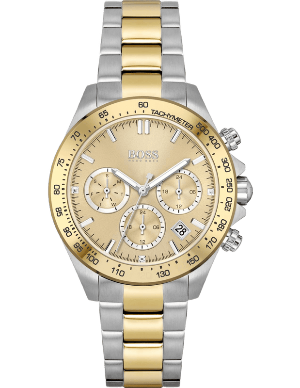 Hugo Boss Ikon Chronograph Silver Dial Two Tone Steel Strap Watch for Men - 1512960 Buy Now By Hugo Boss