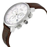 Hugo Boss Slim Chronograph White Dial Brown Leather Strap Watch For Men - 1513263 Buy Now By Hugo Boss