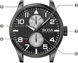 Hugo Boss Aeroliner Maxx Quartz Black Dial Black Nylon Strap Watch For Men - HB1513086 Buy Now By Hugo Boss