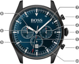 Hugo Boss Pioneer Quartz Blue Dial Blue Leather Strap Watch For Men - 1513711 Buy Now By Hugo Boss