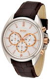 Hugo Boss Driver Chronograph Silver Dial Brown Leather Strap Watch For Men - 1512881 Buy Now By Hugo Boss