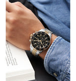 Hugo Boss Admiral Black Dial Two Tone Steel Strap Watch for Men - 1513908 Buy Now By Hugo Boss