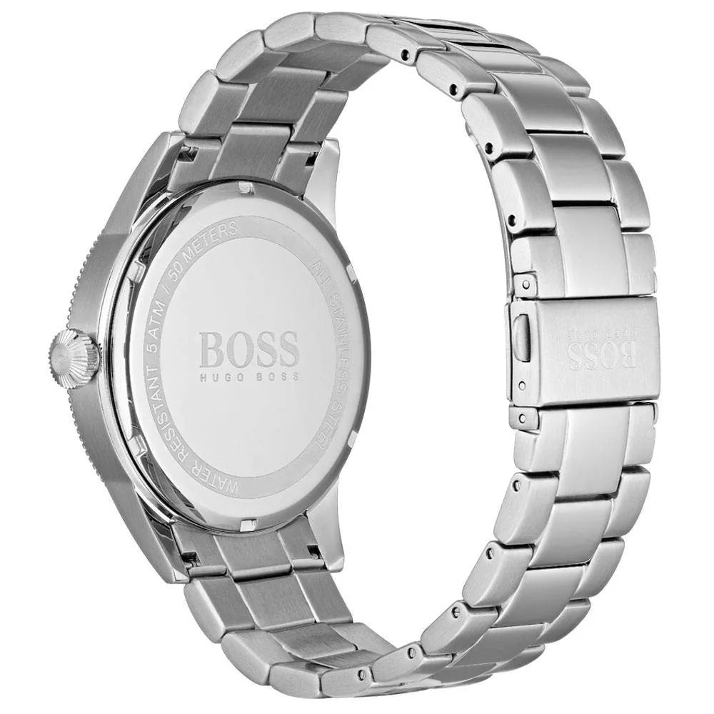 Hugo Boss Legacy Black Dial Silver Steel Strap Watch for Men - 1513671 Buy Now By Hugo Boss