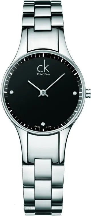 Calvin Klein Simplicity Black Dial Silver Steel Strap Watch for Women - K4323104 Buy Now By Calvin Klein