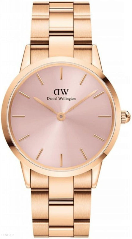 Daniel Wellington Iconic Link Pink Dial Rose Gold Steel Strap Watch For Women - DW00100333 Buy Now By Daniel Wellington