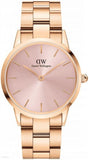 Daniel Wellington Iconic Link Pink Dial Rose Gold Steel Strap Watch For Women - DW00100333 Buy Now By Daniel Wellington