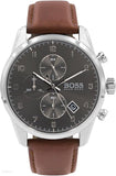 Hugo Boss Skymaster Grey Dial Brown Leather Strap Watch for Men - 1513787 Buy Now By Hugo Boss