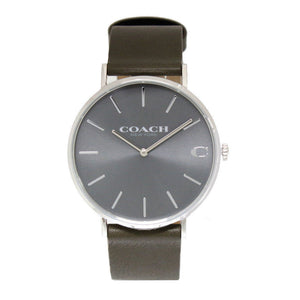 Coach Charles Grey Dial Brown Leather Strap Watch for Men - 14602153 Buy Now By Coach