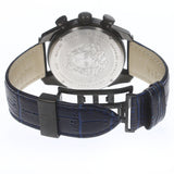 Versace V-Ray Chronograph Quartz Blue Dial Black Leather Strap Watch For Men - VEDB00418 Buy Now By Versace