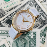 Michael Kors Cinthia Mother of Pearl Dial White Leather Strap Watch for Women - MK2662 Buy Now By Michael Kors