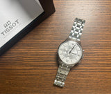 Tissot Chemin des Tourelles Automatic Chronograph White Dial Silver Steel Strap Watch for Men - T099.427.11.038.00 Buy Now By Tissot