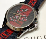 Gucci Le Marche Des Merveilles Blue Red Dial Blue Red Nylon Strap Unisex Watch - YA126493 Buy Now By Gucci
