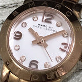 Marc Jacobs Amy White Dial Rose Gold Steel Strap Watch for Women - MBM3227 Buy Now By Marc Jacobs