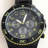 Marc Jacobs Rock Chronograph Black Dial Black Steel Strap Watch for Men - MBM5026 Buy Now By Marc Jacobs