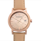 Burberry The City Beige Dial Brown Leather Strap Watch for Women - BU9014 Buy Now By Burberry