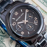 Michael Kors Runway Black Ceramic Dial Black Steel Strap Watch for Women - MK5162 Buy Now By Michael Kors