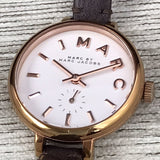 Marc Jacobs Sally White Dial Black Leather Strap Watch for Women - MBM1352 Buy Now By Marc Jacobs