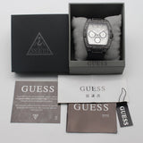 Guess Phoenix Multifunction Crystals Silver Dial Black Steel Strap Watch For Men - GW0094G3 Buy Now By Guess