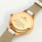 Swarovski Lovely Crystals Mother of Pearl Dial White Leather Strap Watch for Women - 5242904 Buy Now By Swarovski