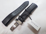 Gucci G Chrono Black Dial Black Leather Strap Watch For Men - YA101205