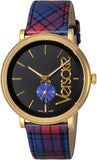 Versace V-Circle The Clans Edition Black Dial Red & Blue Leather Strap Watch for Women - VEBQ00218 Buy Now By Versace