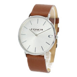 Coach Charles Silver Dial Brown Leather Strap Watch for Men - 14602152 Buy Now By Coach