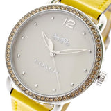 Coach Delancey White Dial Yellow Leather Strap Watch for Women - 14502882 Buy Now By Coach