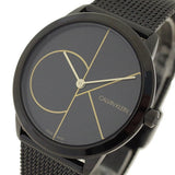 Calvin Klein Minimal Black Dial Black Mesh Bracelet Watch for Men - K3M214X1 Buy Now By Calvin Klein