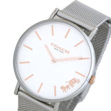 Coach Perry White Dial Silver Mesh Bracelet Watch for Women - 14503124 Buy Now By Coach