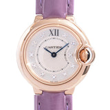 Cartier Ballon Bleu Diamonds White Dial Pink Leather Strap Watch for Women - WE902050 Buy Now By Cartier