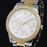 Michael Kors Tibby Multifunction White Dial Two Tone Steel Strap Watch For Women - MK6825 Buy Now By Michael Kors