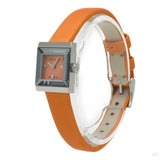 Gucci G-Frame Square Mother of Pearl Orange Dial Orange Leather Strap Watch For Women - YA128532 Buy Now By Gucci