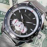 Maserati Traguardo Chronograph Black Dial Silver Mesh Bracelet Watch For Men - R8873612008 Buy Now By Maserati