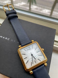 Marc Jacobs Vic Silver Dial Black Leather Strap Watch for Women - MJ1437