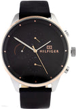 Tommy Hilfiger Chase Chronograph Quartz Grey Dial Black Leather Strap Watch For Men - 1791488 Buy Now By Tommy Hilfiger