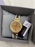 Guess Gala Diamonds Gold Dial Two Tone Steel Strap Watch for Women - GW0531L2 Buy Now By Guess