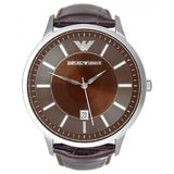 Emporio Armani Renato Classic Brown Dial Brown Leather Strap Watch For Men - AR2413 Buy Now By Emporio Armani
