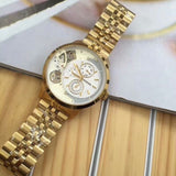 Fossil Townsman Chronograph Skeleton Gold Dial Gold Steel Strap Watch for Men - ME1137 Buy Now By Fossil