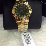 Marc Jacobs Amy Green Dial Gold Steel Strap Watch for Women - MBM8609 Buy Now By Marc Jacobs